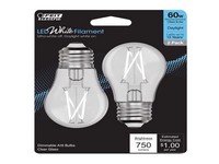 Feit White A15 E26 (Medium) Filament LED Bulb Daylight 60 Watt Equivalence,