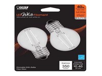 Feit White G16.5 E26 (Medium) Filament LED Bulb Soft White 40 Watt