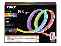 Feit 20 ft. L Color Changing Plug-In LED Tape Light, 1 pk
