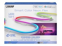 Feit 10 ft. L Color Changing Plug-In LED Smart-Enabled Rope Lights, 1 pk