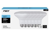 Feit BR30 E26 (Medium) LED Bulb Daylight 100 Watt Equivalence, 6 pk