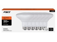 Feit BR30 E26 (Medium) LED Bulb Soft White 100 Watt Equivalence, 6 pk