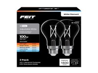 Feit A21 E26 (Medium) Filament LED Bulb Adjustable White 100 Watt