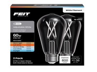 Feit ST19 E26 (Medium) Filament LED Bulb Soft White 60 Watt Equivalence, 2