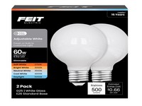 Feit G25 E26 (Medium) LED Bulb Adjustable White 60 Watt Equivalence, 1 pk