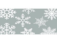 18 in. W X 30 in. L Gray/White Snowflakes  Accent Rug