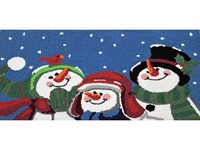 18 in. W X 30 in. L Multi-Color Snowmen Accent Rug