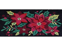 18 in. W X 30 in. L Multi-Color Poinsettias Accent Rug