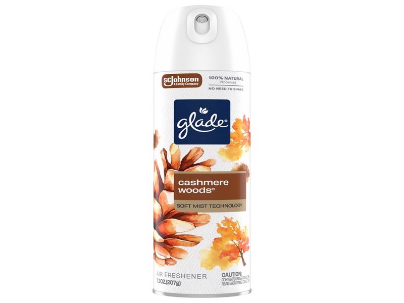 Glade Cashmere Woods Scent Air Freshener, 7.3 oz Aerosol