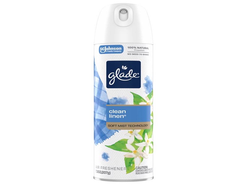 Glade Clean Linen Scent Air Freshener, 7.3 oz Aerosol