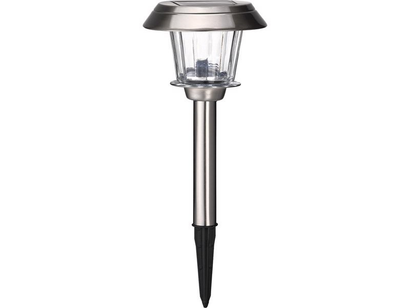 Living Accents Brushed Nickel Solar Powered 0.2 W LED Pathway Light, 1 pk