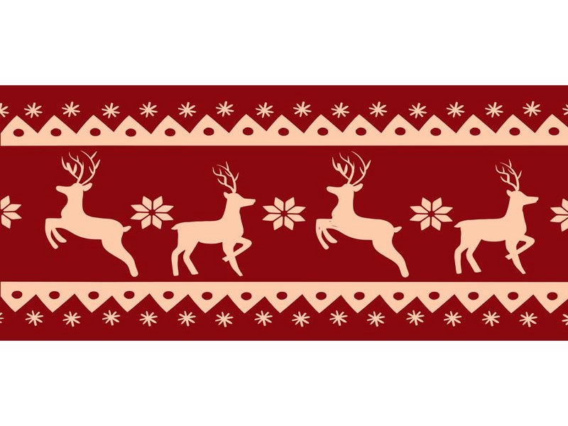 18 in. W X 30 in. L Multi-Color Reindeer Accent Rug