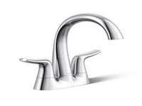 Sterling Endusk Polished Chrome Transitional Centerset Bathroom Sink Faucet,