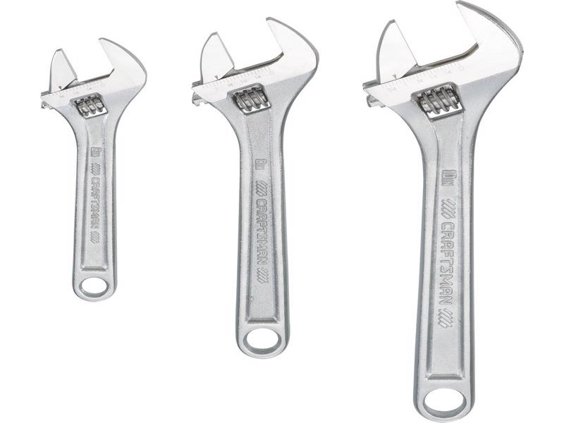 Craftsman Metric and SAE Adjustable Wrench Set 3 pc