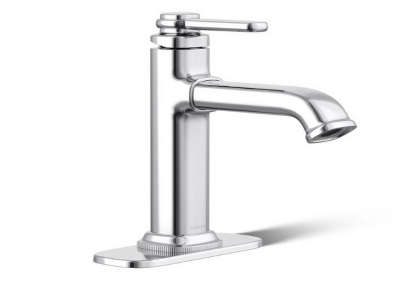 Kohler Envelu Polished Chrome Modern Single-Handle Bathroom Sink Faucet, 4