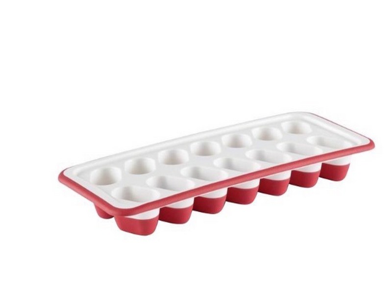 Rubbermaid 4.93 in. W X 12.12 in. L Red/White Plastic/Silicone Ice Tray
