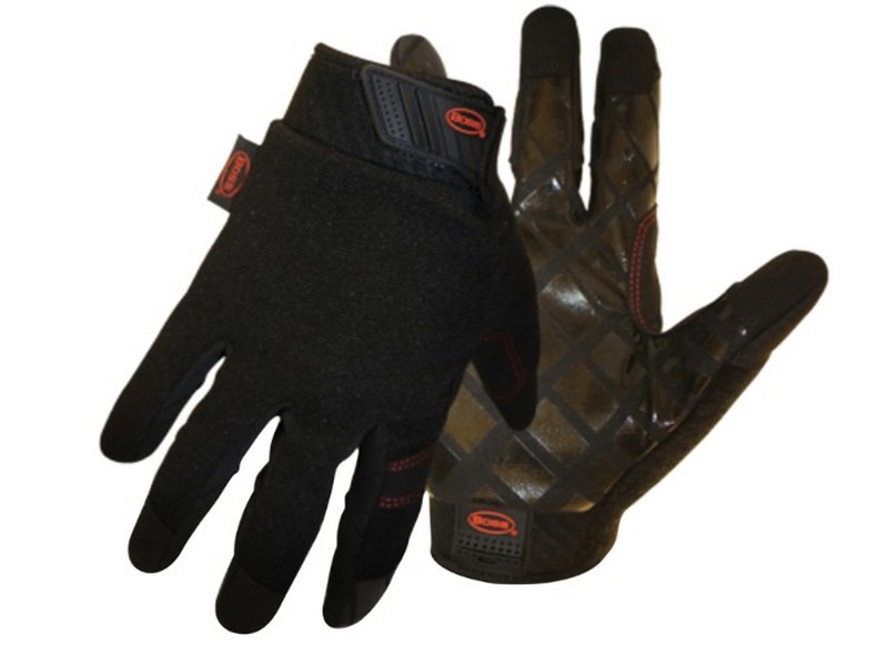 Boss Diamond Grip Mechanic�s Glove Black L 1 pair