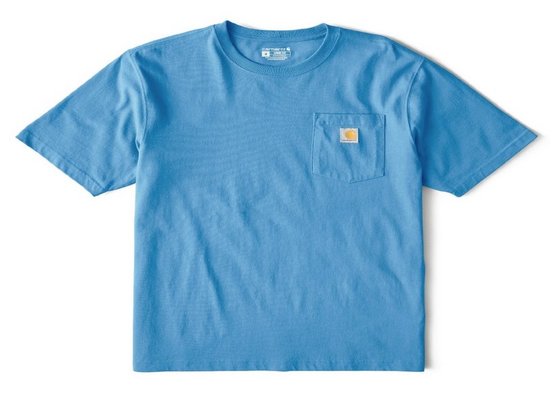 Men's Carhartt Pocket T Shirt Tranquil Blue