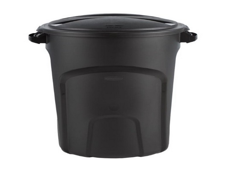 Trash Can Plst Blk 32gal 7697188
