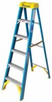 Werner 6 ft. H Fiberglass Step Ladder Type I 250 lb. capacity
