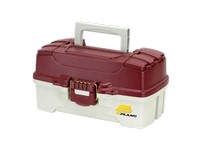 Plano 1 Tray Tackle Box w/Dual Top Access Red Met/Off White