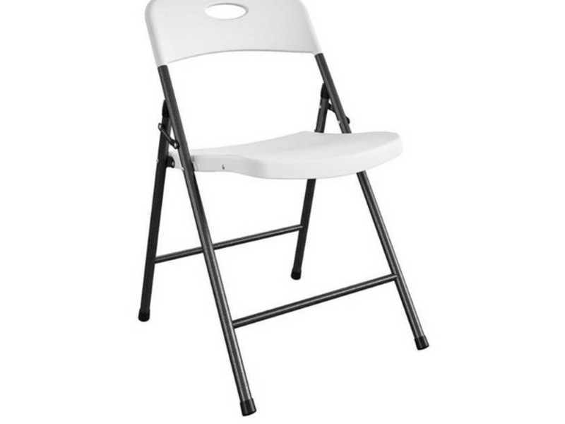 Folding Chair Wht 17"    6028623