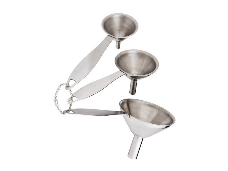 Funnel W/handle Ss 3pk