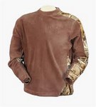 Shirt Fleece Crew Brn/mxr