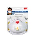 3M N95 Paint Sanding Cup Disposable Respirator Pro-Series Valved White 10 pc