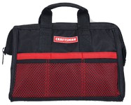 Craftsman 13 in. W X 9.75 in. H Wide Mouth Tool Bag 6 pocket Black/Red