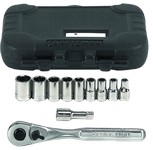 Craftsman 1/4 in. drive S SAE 6 Point Socket and Ratchet Set 11 pc