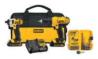 DeWalt 20V MAX 20 V Cordless Brushed 2 Tool Compact Drill and Impact Driver Kit