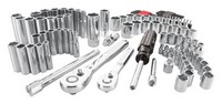 Craftsman 1/4 and 3/8 in. drive S Metric and SAE 6 Point Mechanic's Tool Set 105 pc