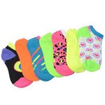 Sock 7pk No Show 9-11 Color Evrl