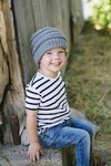 Kid's Knit CC Beanie - Light Gray