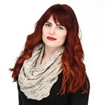 Ladies Classic CC Knit Scarf - Confetti Oatmeal