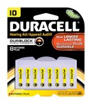 Duracell Zinc Air 10 1.4 V 100 Ah Hearing Aid Battery DA10 8 pk