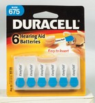 Duracell Zinc Air 675 1.4 V 625 Ah Hearing Aid Battery 6 pk