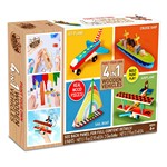 4-In-1 Wooden Vehicles Paint Set