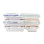 GLASS STORAGE SET 16pc LOCK LIDS