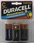 Duracell Coppertop C Alkaline Batteries 4 pk Carded