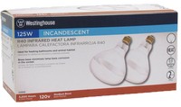 Westinghouse 125 W R40 Heat Lamp Incandescent Light Bulb Medium Base Clear 2 pk