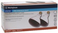 Westinghouse 250 W R40 Heat Lamp Incandescent Light Bulb Medium Base Red 2 pk