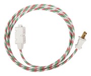 FabCordz Indoor 6 ft. L Green/Red/White Extension Cord 16/2 SPT-2