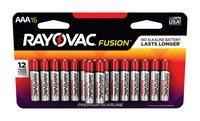 Rayovac Fusion AAA Alkaline Batteries 16 pk Carded