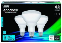 Feit Electric Enhance BR30 E26 (Medium) LED Bulb Daylight 65 W 3 pk