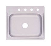 Franke Kindred Stainless Steel Top Mount 25 in. W X 22 in. L One Bowl Kitchen Sink