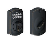 Schlage Aged Bronze Steel Electronic Deadbolt