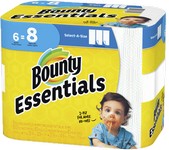 Bounty Essentials Select-A-Size Paper Towels 83 sheet 2 ply 6 pk