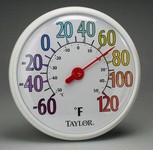 Taylor Decorative Dial Thermometer Plastic Multicolored